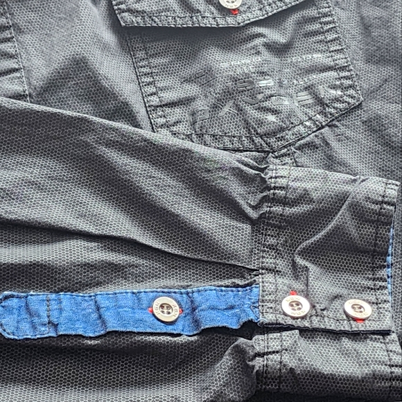 Oxygen XGN Men long sleeves black shirt,plus size XXL - Picture 5 of 16